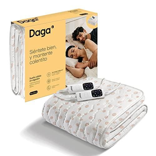 DESCUENTAZO 56% DESCUENTO DAGA Calientacamas Sueño Cálido en Algodón, Tecnología Intellisense, Algodón Italiano, Multi Temporizador, 6 Niveles de Temperatura, 150×160 cm