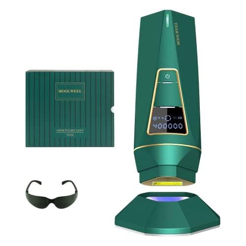 IPL Depiladora Luz Pulsada 400.000 pulsos de luz 2 Funcións y 5 Intensidad Maquina Depilacion Laser Indolora Para Axilas, línea de bikini, cuerpo, cara