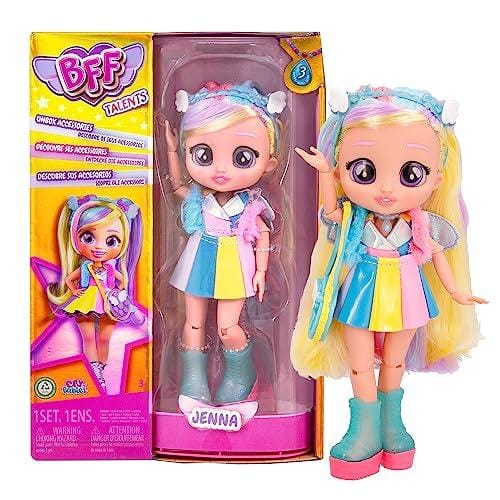 BUENA OFERTA 34% DESCUENTO BFF BY BEBÉS LLORONES Jenna Coleccionable Muñeca Fashion con Pelo Largo, Ropa de Tela y 9 Accesorios Regalo optimo para NIÑOS y NIÑAS +5 Años