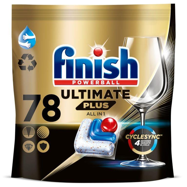 Finish Powerball Ultimate Plus All in 1 – 78 Pastillas para Lavavajillas (Pack 2×39 Pastillas) | Miravia