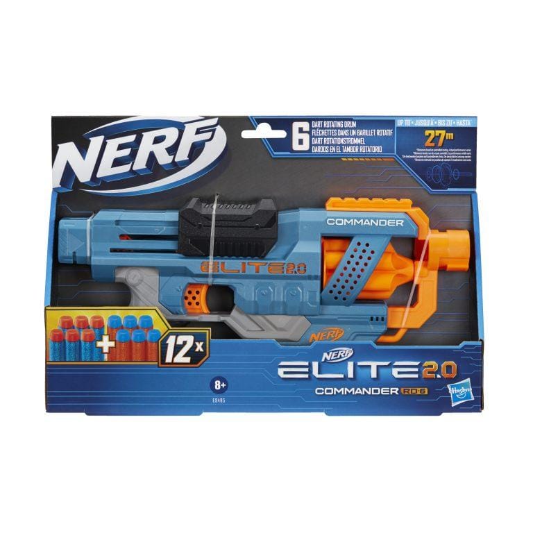 Hasbro Original – Nerf Elite 2.0 Commander RD-6 – Lanza dardos – 8 AÑOS+ Envío Gratis – E9485EU4 | Miravia