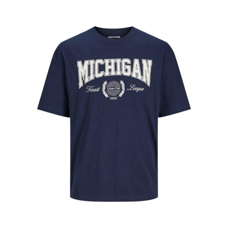 Jack & Jones Hombre camiseta Mod JORBRADLEY MITCH SS CREW GBS23 Regular FIT moda casual informal | Miravia