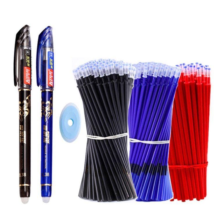 Juego de bolígrafos de Gel borrables Kawaii, recambios de tinta azul/negra, mango lavable, material de papelería para oficina y escritura, 0,5mm, 23 unids/set | Miravia