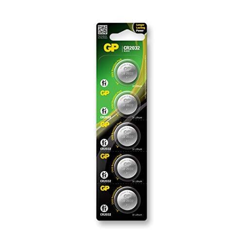 GP Batteries Lithium Cell CR2032 Pilas (Litio, Button/coin, 3 V) Acero inoxidable, 5 unidades