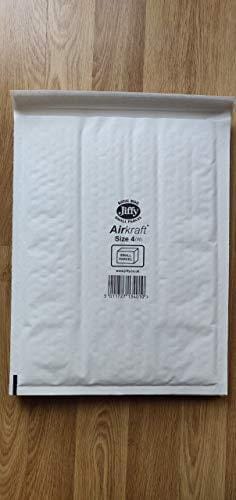 DESCUENTAZO 51% DESCUENTO Jiffy Sobres (ligeros, con burbujas en el interior, para papel A4, 50 unidades, tamaño 4, 240 x 320 mm), color blanco