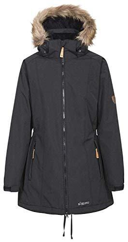 54% DESCUENTO TRESPASS Celebrity Warm Waterproof Chaqueta con Capucha extraíble, Mujer, Negro, 42