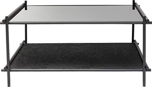 KARE 83672 Mesa de café de Malla 80 x 80 cm, Metal, Negro, One Size