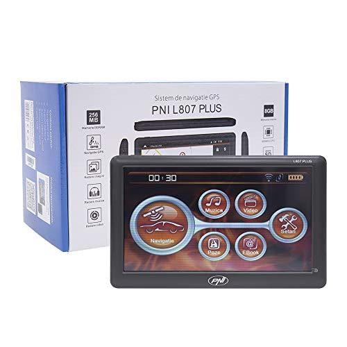 Sistema de navegación GPS PNI L807 Plus Pantalla de 7 Pulgadas, 800 MHz, 256MB DDR, Memoria Interna de 8GB, transmisor FM, sin Mapa