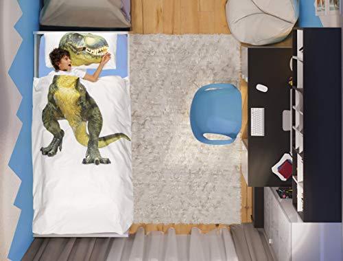 Juego de funda nordica Digital Kids, T rex, 1 Plaza