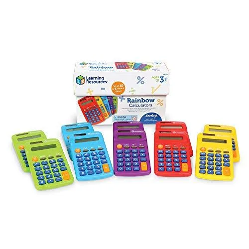 Calculadoras de los colores del arcoíris de Learning Resources