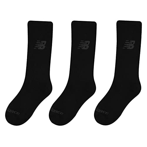 50% DESCUENTO New Balance Calcetines de deporte acolchados, paquete de 3 unidades, Negro, talla M