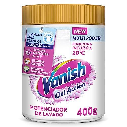 DESCUENTAZO 40% DESCUENTO Vanish Oxi Action Multipoder Quitamanchas multibeneficio, blanqueador y potenciador de lavado, para ropa blanca, en polvo, sin lejía 400gr