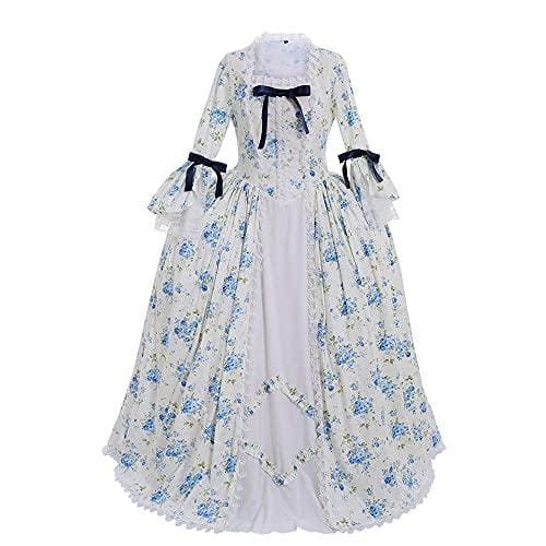 57% DESCUENTO PGY Vestido de rococo, estampado en 3D, diseño victoriano, vestido maría antoinette