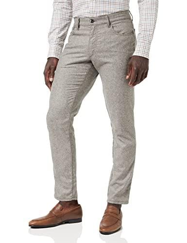 Hackett London Flannel 5 Pkt Pantalones, Marrón, 44W / 34L para Hombre