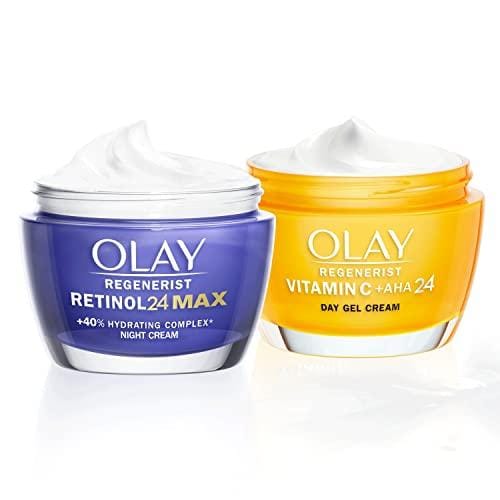 35% DESCUENTO Olay Vitamin C + AHA 24 Crema De Día 50 ml Y Retinol 24 MAX Crema Hidratante De Noche 50 ml