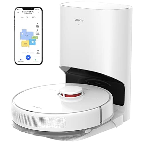 DESCUENTAZO 42% DESCUENTO Dreame D10 Plus Robot Aspirador y Fregasuelos con Vaciado automático de Polvo, detección obstáculos navegación LiDAR, succión 4000 Pa, 170 min batería, WiFi/App/Alexa, Color Blanco