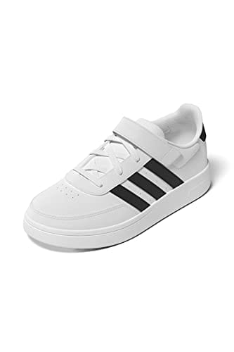 BUENA OFERTA 34% DESCUENTO adidas Breaknet Lifestyle Court Elastic Lace And Top Strap, Sneaker Unisex niños, Ftwr White Core Black Core Black, 40 EU