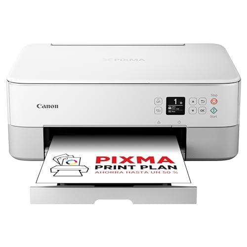 BUENA OFERTA 34% DESCUENTO Canon Pixma TS5351i Impresora Multifunción 3 en 1, Sistema de Inyección de Tinta, Impresión, Escaneo y Copia, WiFi, Pixma Print Plant, Control Estado, Cartuchos Fine,Bandeja Posterior, Blanco