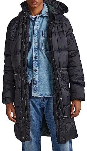 50% DESCUENTO Pepe Jeans Blai Puffer Parka, Negro (Black), S para Hombre