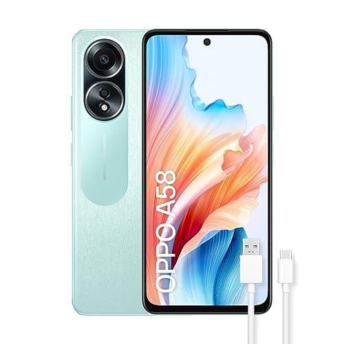 BUENA OFERTA 27% DESCUENTO OPPO A58 Smartphone Libre, 6GB+128GB, Pantalla OLED 6.7″, Cámara 50+2+8MP, Android, Batería 5000mAh, Carga Rápida 33W Verde