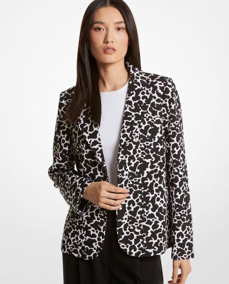 Blazer de mujer crepé con animal print · Michael Michael Kors · El Corte Inglés