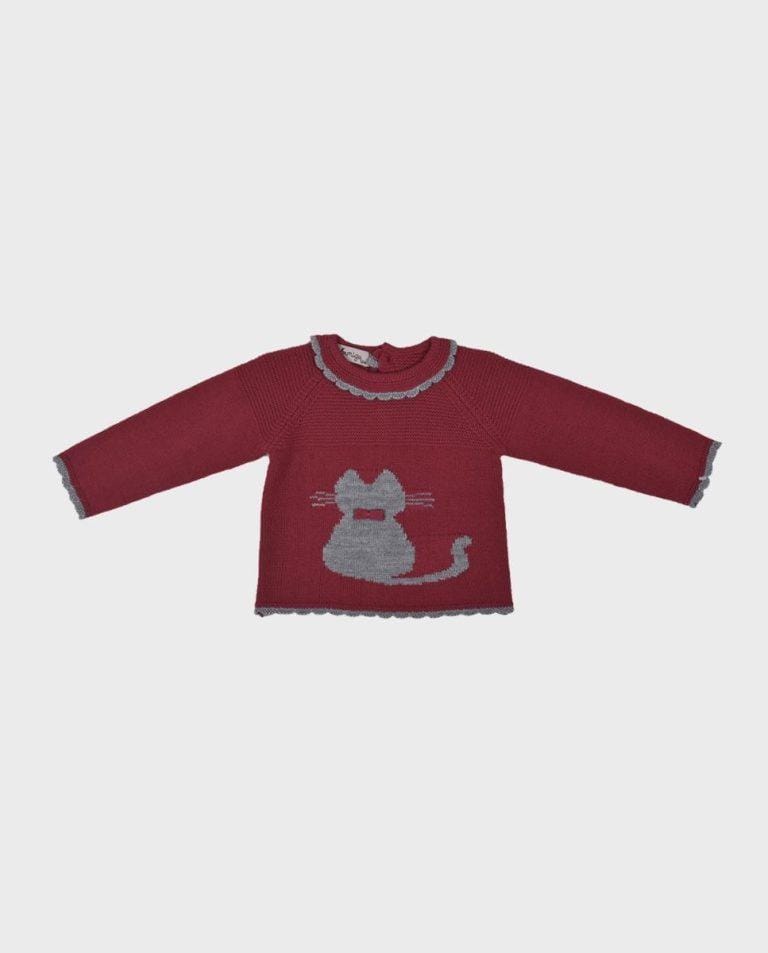Jersey de bebé niña de manga larga con dibujo de gato · La Ormiga · El Corte Inglés