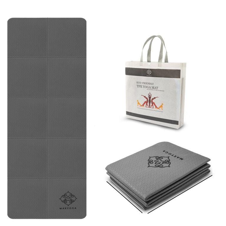 MAXYOGA® Esterilla Yoga Plegable. Colchoneta Yoga Mat Antideslizante y Ligera de Material Ecológico TPE. 183cm x 61cm x 6mm. | Miravia
