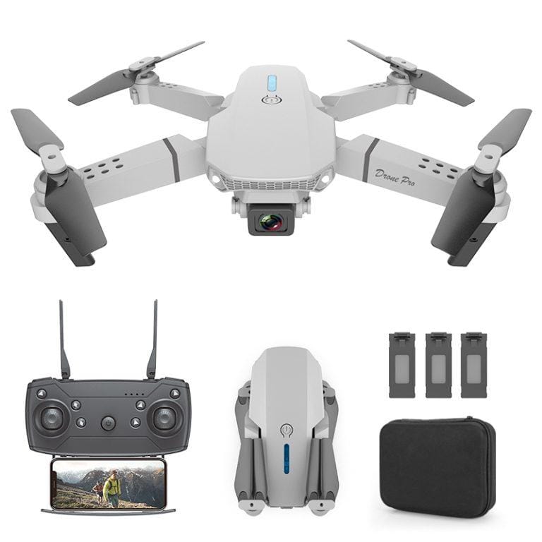 Mini Dron E88 PRO con WIFI y FPV, cuadricóptero plegable con gran angular, cámara HD 4K, control de altura, Avión RC, Gu | Miravia
