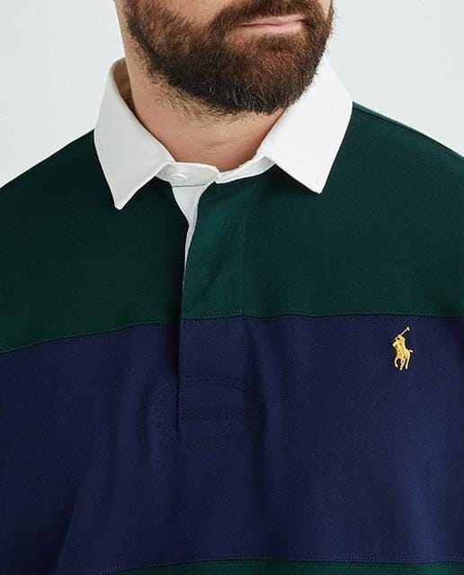 Polo Rugby de hombre regular fit manga larga tallas grandes – Primeriti