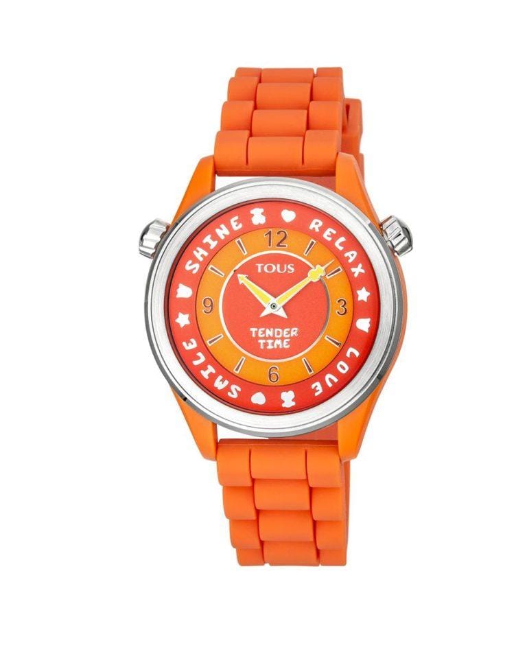 Reloj de mujer Tender Time de acero con correa naranja · Tous · El Corte Inglés