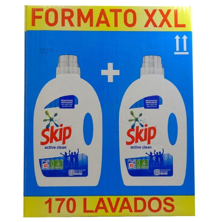 Skip detergente líquido duplo 85+85 dosis 2X3.825L | Miravia