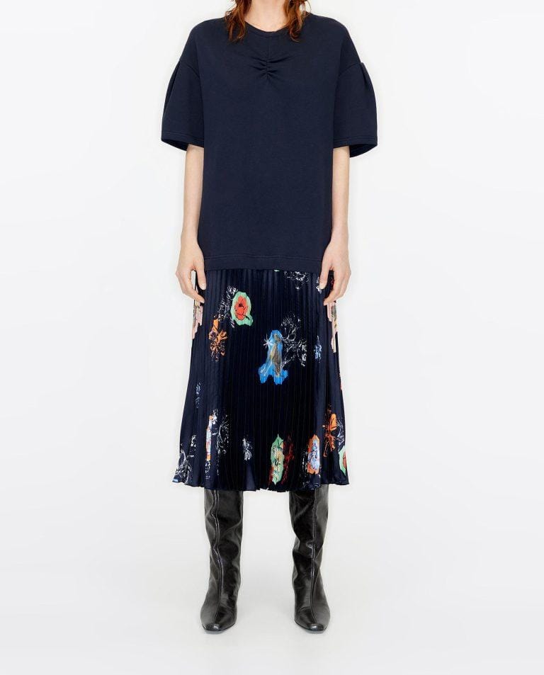 Vestido sudadera con fruncido frontal y cuello redondo · Bimba y Lola · El Corte Inglés