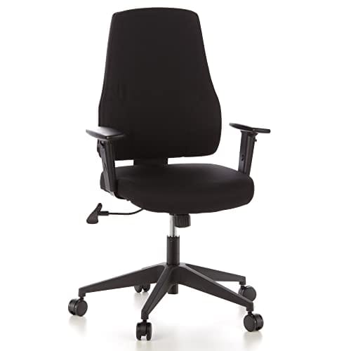 hjh OFFICE 608100 Silla de Oficina Pro Tec 100 Tela Negro, Silla giratoria ergonómica