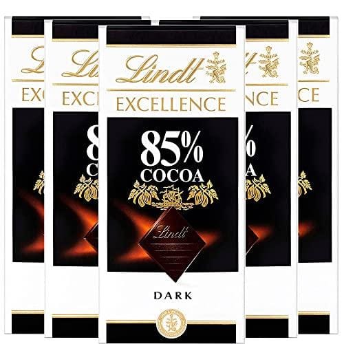 OFERTÓN SUPREMO 80% DESCUENTO Tableta de chocolate negro Lindt Excellence 85% Cacao 100 g, pack de 5