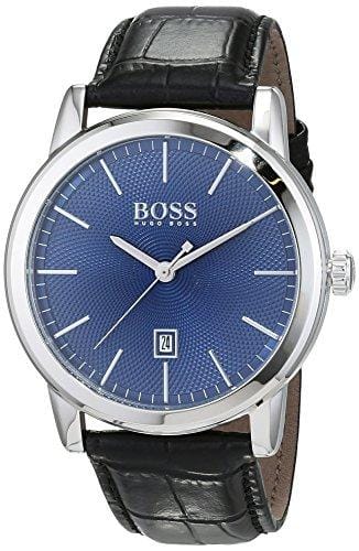 58% DESCUENTO BOSS Reloj Analógico de Cuarzo para hombre con Correa en piel Negro 1513400