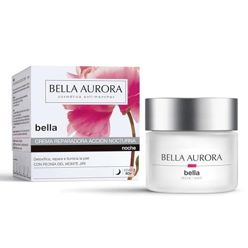 44% DESCUENTO BELLA AURORA Crema de Noche Antiedad Bella, Tratamiento Reparador, Crema Hidratante, +40 Años, Crema Antimanchas, Antiedad y Regenerante, Protección SPF20, Piel Descansada, Lisa y Luminosa