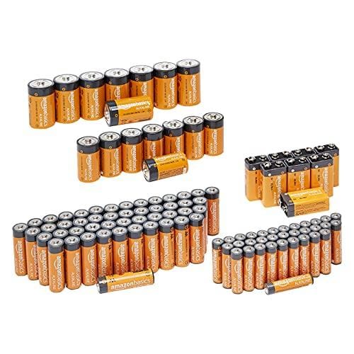 Amazon Basics Pilas Alcalina de inicio, Paquete: 48 AA + 36 AAA + 8 C + 8 D + 8 de 9 Volt, Paquete de 108
