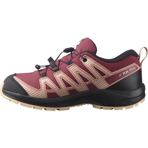 50% DESCUENTO Salomon XA Pro V8 Climasalomon Waterproof Zapatillas de Exterior para Niños, Ajuste preciso, Agarre en todo tipo de terrenos, Look deportivo, Earth Red, 37