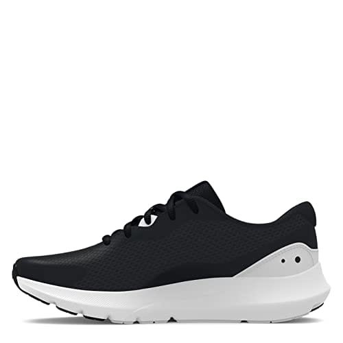 50% DESCUENTO Under Armour Ua Bgs Surge 3, Zapatillas para niños con pisada reactiva, zapatillas deportivas ligeras y transpirables con amortiguación superior Niños, Black/White/White, 39 EU