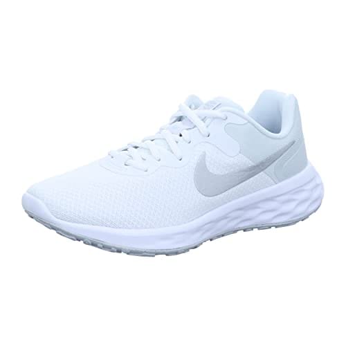32% DESCUENTO NIKE Revolution 6, Zapatillas de Gimnasia Mujer, White Metallic Silver Pure Platinum, 38 EU
