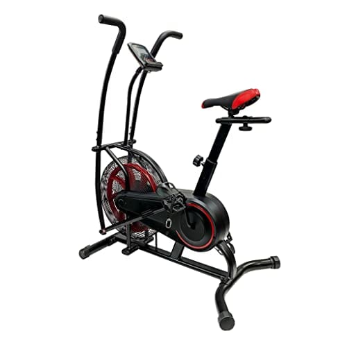 BUENA OFERTA 31% DESCUENTO Ultrasport Air Bike, bicicleta estática con sistema de freno de correa silencioso para el entrenamiento de la potencia, aerogenerador para la resistencia del aire al pedalear, con manillar móvil
