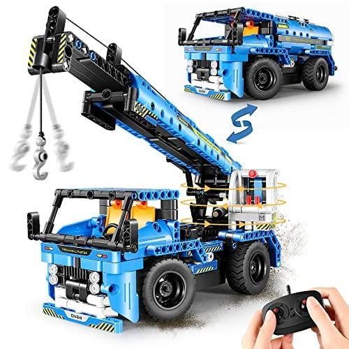 BUENA OFERTA 32% DESCUENTO VATOS Stem Juguetes de Construcción con Control Remoto 2 En 1 Kits de Construcción de Vehículos Technic para Niños 401 Uds, Camión Grúa Vehículo de Construcción para Niños y Niñas de 6 12 Años