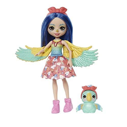 BUENA OFERTA 37% DESCUENTO Enchantimals Prita y Flutter Muñeca con mascota loro, juguete para niñas y niños +4 años (Mattel HHB89)