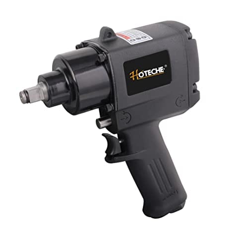 Hoteche Destornillador neumático de aire comprimido 1/2″ 780 Nm 8000 RPM Llave de impacto reversible Juego de 13 piezas con maletín para un cómodo transporte