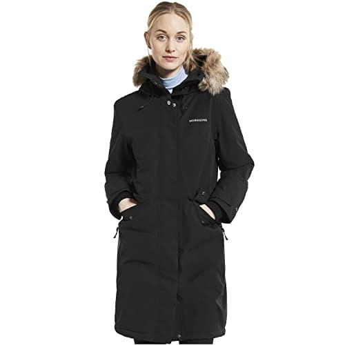Didriksons Erika 3 Parka impermeable para mujer, Negro, 53