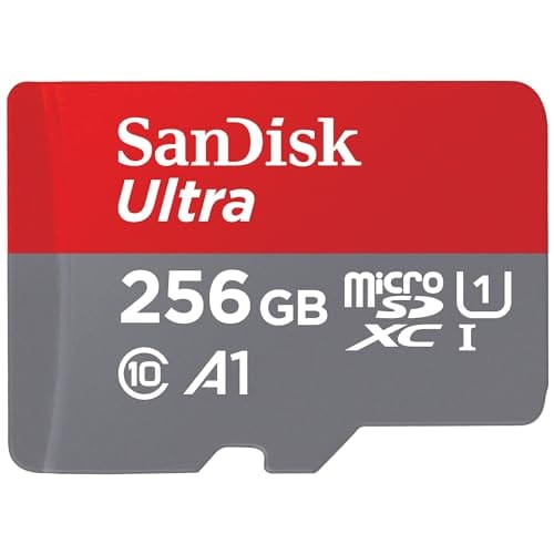 DESCUENTAZO 64% DESCUENTO SanDisk 256GB Ultra tarjeta microSDXC + adaptador SD hasta 150 MB/s con Clase A1 de rendimiento de las aplicaciones UHS I Class 10 U1