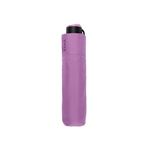VOGUE Paraguas plegable exclusivo amplia cobertura. Hecho con Tejido 100% Eco Rpet. Sistema Anti viento (Wind Proof). Apertura manual. (Rosa)