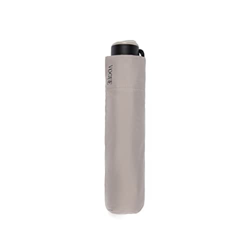 VOGUE Paraguas plegable exclusivo amplia cobertura. Hecho con Tejido 100% Eco Rpet. Sistema Anti viento (Wind Proof). Apertura manual. (Gris)