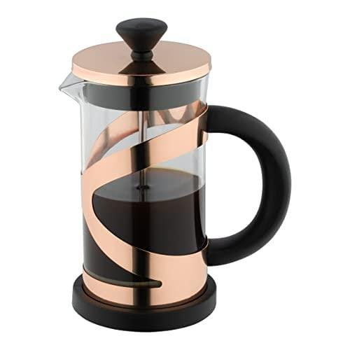 Café Olé Cafetera Émbolo Classico, Para Café Molido, Acabada Cobriza, 800 ml, 6 Tazas, Cafetera de Prensa Francesa, Asa Resistente al Calor, Acero Inoxidable, Vidrio, CM 08CU
