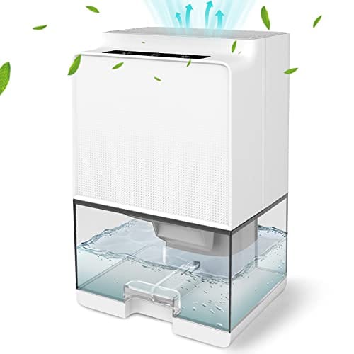 BUENA OFERTA 33% DESCUENTO Deshumidificador Portátil para el Hogar, GuKKK Deshumidificadores de Dormitorio Silencioso con LED, Descongelación Automática, Apagado Automático, 1000ml Cobertura hasta 20 m², Consumo de 22.5W